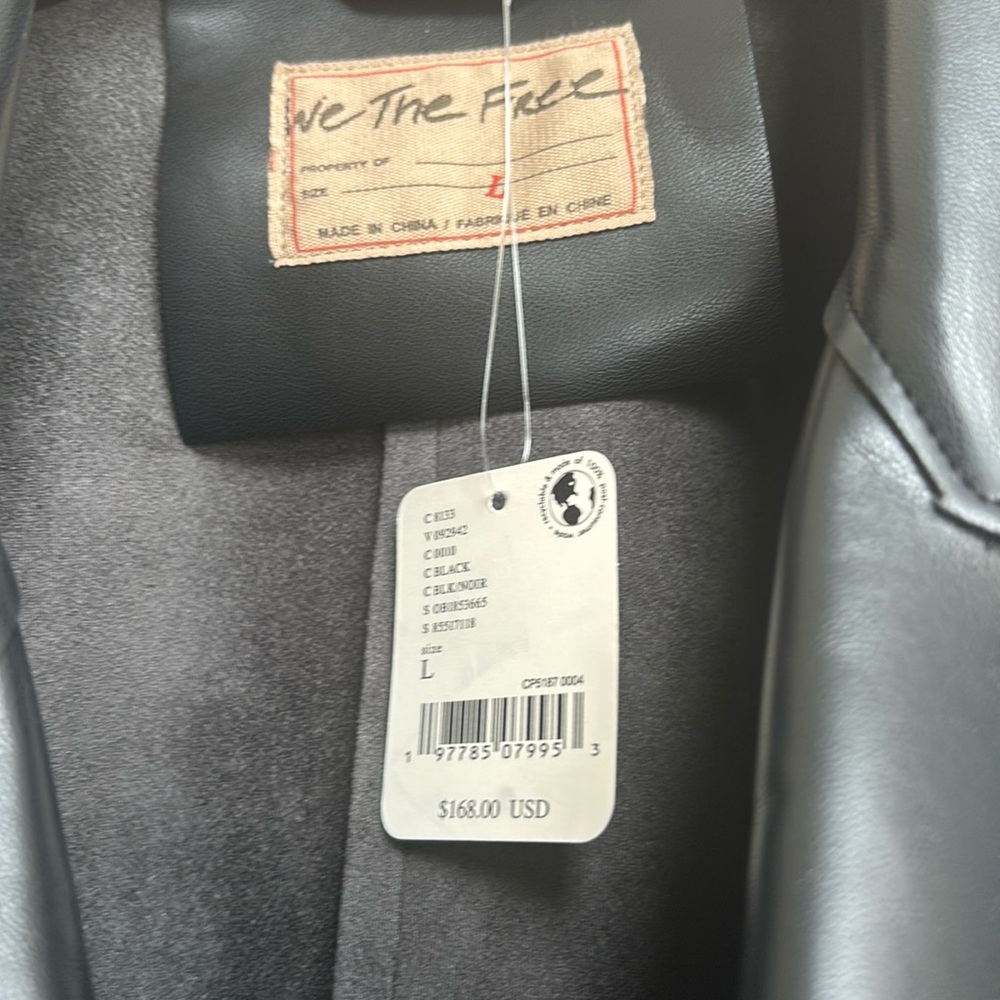Free People We the Free Alexis Vegan Leather Jacket NWT - Picture 12 of 16